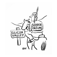 Red Indian op Horseback in Silicon Valley