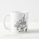 Red Indian te paard in Silicon Valley. grappig Koffiemok (Links)