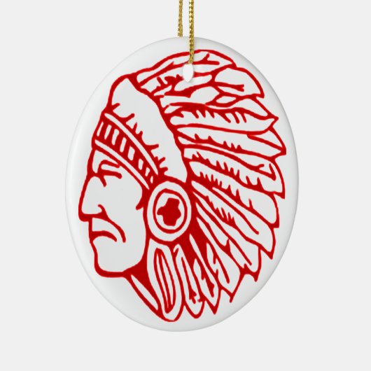Red Indianus Keramisch Ornament (Rechts)