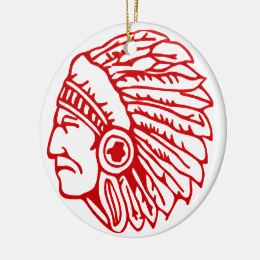 Red Indianus Keramisch Ornament (Links)