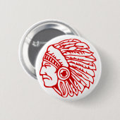 Red Indianus Ronde Button 5,7 Cm (Voorkant /achterkant)