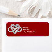 Red Infinity Heart Adresetiketten Etiket (Insitu)