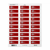 Red Infinity Heart Adresetiketten Etiket (Full Sheet)
