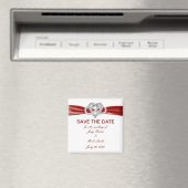 Red Infinity Heart Save The Date Magnet (Insitu (Vaatwasser))