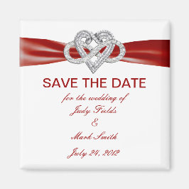 Red Infinity Heart Save The Date Magnet