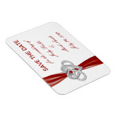 Red Infinity Heart Save The Date Magnet Magneet (Rechterzijde)