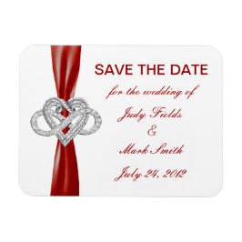 Red Infinity Heart Save The Date Magnet Magneet