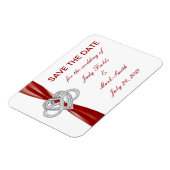 Red Infinity Heart Save The Date Magnet Magneet (Linkerzijde)