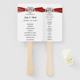 Red Infinity Heart Trouwprogramma Fans Handwaaier