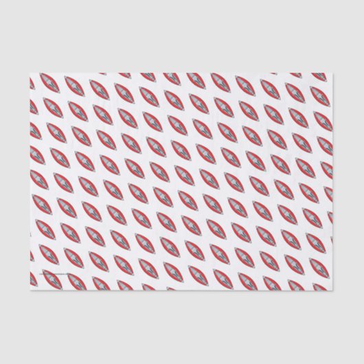 Red Inflatable Kayak Fun Whitewater Theme Tissuepapier (Voorkant)