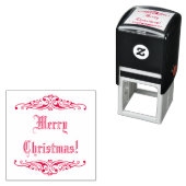 Red Ink  Holiday Greeting Merry Kerstmis! Zelfinktende Stempel (In situ)