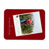 Red Instant Photo Merry Kerstmagneet Magneet (Horizontaal)