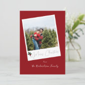 Red Instant Photo Merry Kerstry (Staand voorkant)