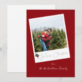 Red Instant Photo Merry Kerstry (Voorkant / Achterkant)