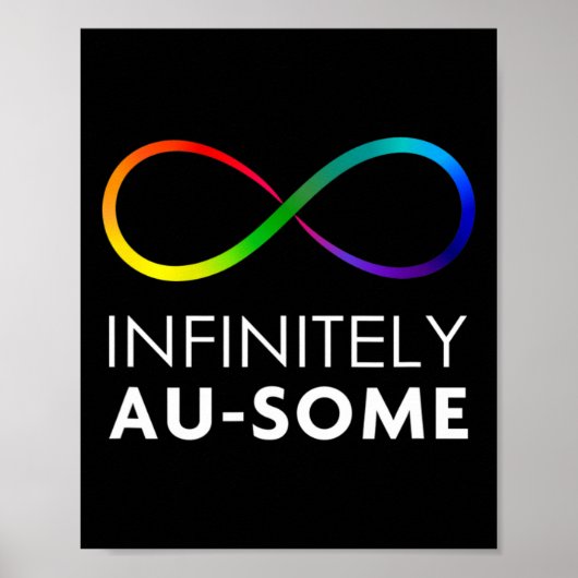Red Instead Autism - Oneindig Au-some Oneindigheid Poster (Voorkant)