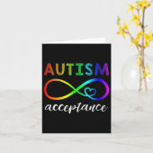 Red Instead Autism Shirt Autism Acceptance Kaart (Gele Bloem)