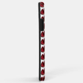 Red iPhone case Ruby Pear Gemstone met Monogram (Achterkant/rechts)