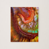 Red Iridescent Fire Opal Legpuzzel (Verticaal)