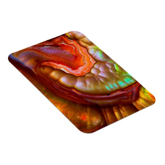Red Iridescent Fire Opal Magneet (Rechterzijde)