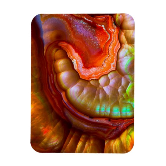 Red Iridescent Fire Opal Magneet (Verticaal)