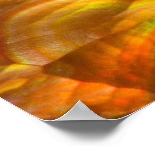 Red Iridescent Fire Opal Poster (Hoek)