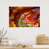 Red Iridescent Fire Opal Poster (Keuken)