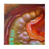 Red Iridescent Fire Opal Tegeltje (Voorkant)