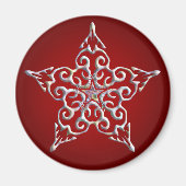 Red Iridescent Star Magnet (Voorkant)