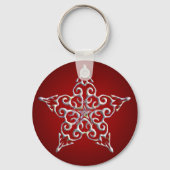 Red Iridescent Star-Sleutelhanger Sleutelhanger (Voorkant)