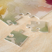 Red Iris Flower Garden Art Puzzel Legpuzzel (Zijkant)