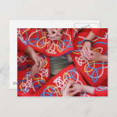 Red Irish Dance Dress Briefkaart (Voorkant / Achterkant)