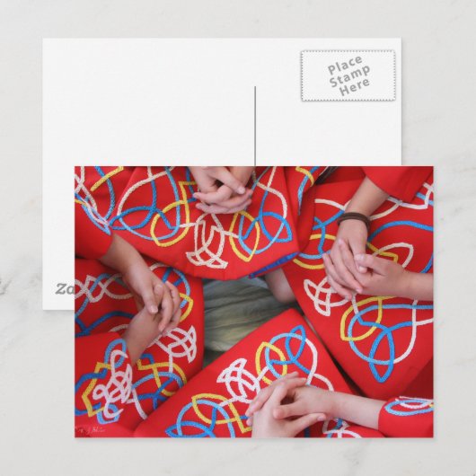 Red Irish Dance Dress Briefkaart (Voorkant / Achterkant)