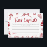 Red Italian Amore Time Capsule Vrijgezellenfeest G Kaart<br><div class="desc">🍕 Dat is een meer tijd capsule spel – een romantische Italiaanse Keepsake moment! 💌 Leg de amore van vandaag vast voor de lovebirds om morgen te koesteren! Dit grillige rood-witte handgetekende That’s Amore tijdscapsule-spel bevat charmante pizza- en wijndoodles, kokette-flair en alle gezellige vibes van een Italiaans feest. Gasten zullen...</div>