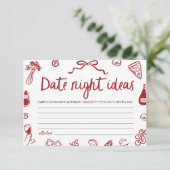 Red Italian Date night ideeën Vrijgezellenfeest Sp Kaart (Staand voorkant)