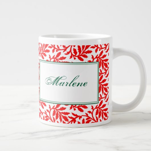 Red Ivy Personalized Mug Grote Koffiekop (Rechts)