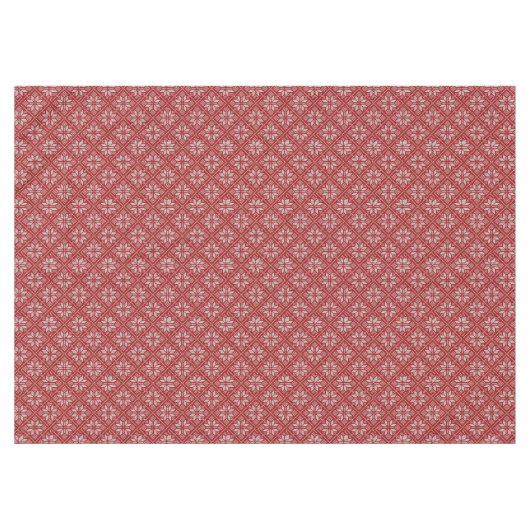 Red Jacquard Christimas Tablecloth Tafelkleed (Voorkant (Horizontaal))