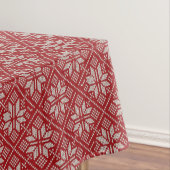 Red Jacquard Christimas Tablecloth Tafelkleed (Voorbeeld)