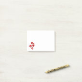 Red Jade Chinese Dragon Silhouette Post-it® Notes (Op bureau)