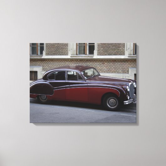 Red Jaguar Mark IX Canvas Afdruk (Voorkant)
