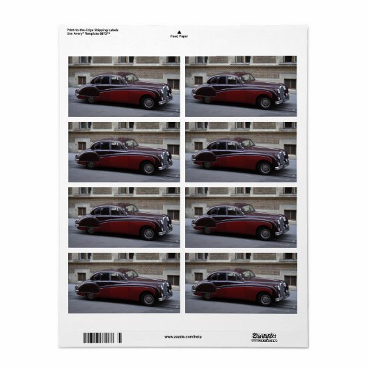 Red Jaguar Mark IX Etiket (Full Sheet)