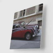 Red Jaguar Mark IX Vierkante Klok (Hoek)