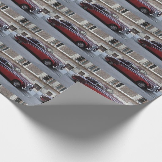 Red Jaguar MK IX Cadeaupapier (Hoek)