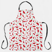 Red Jalapeno Chili Peppers met label Schort (Voorkant)