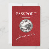 Red Jamaica Passport Bewaar de datum Save The Date (Voorkant)