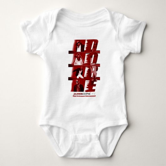 RED James Dore' Baby Onsie White Romper (Voorkant)