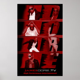 RED James Dore' Poster Black achtergrond