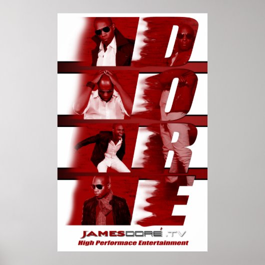 RED James Dore' Poster White achtergrond (Voorkant)