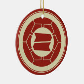  Red Japan Hattori Kamon Vector Art Keramisch Ornament (Rechts)