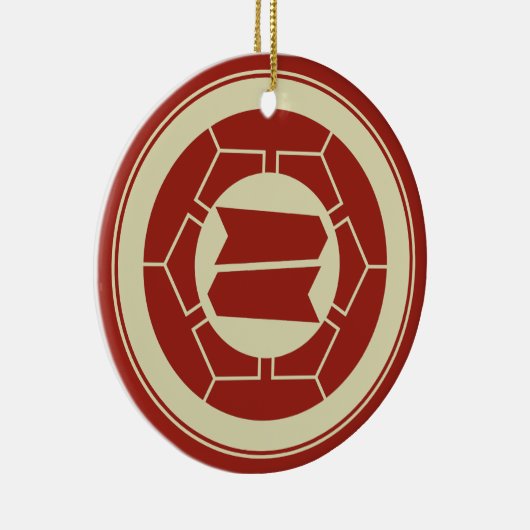  Red Japan Hattori Kamon Vector Art Keramisch Ornament (Rechts)