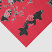 RED JAPANESE FISH Tissue Paper Tissuepapier (Detail)